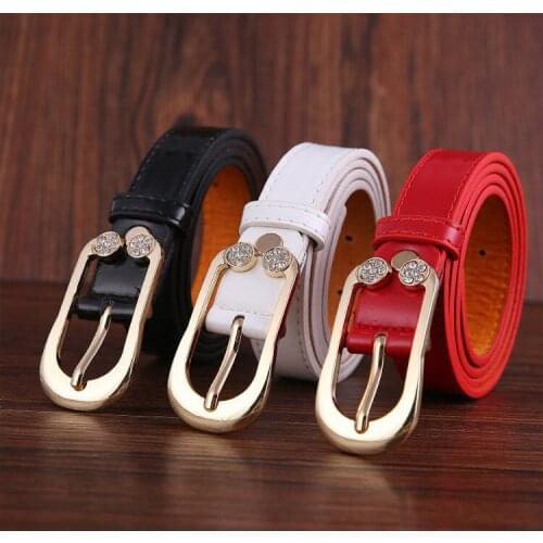 New belt womens leather belt with diamond belt wholesale popular versatile fashion belt