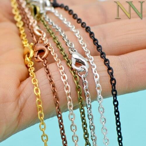 500 x 24 Inch Necklace Chain Silver Plated,Bronze,Copper,Gunmetal, 60cm Rolo Chain Necklaces for Women Jewelry Making