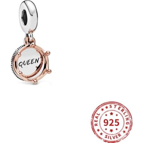 Real 925 Sterling Silver bead Magical Pegasus Double Dangle Charm for Women Fit Pandora Bracelets Bangles DIy Jewelry