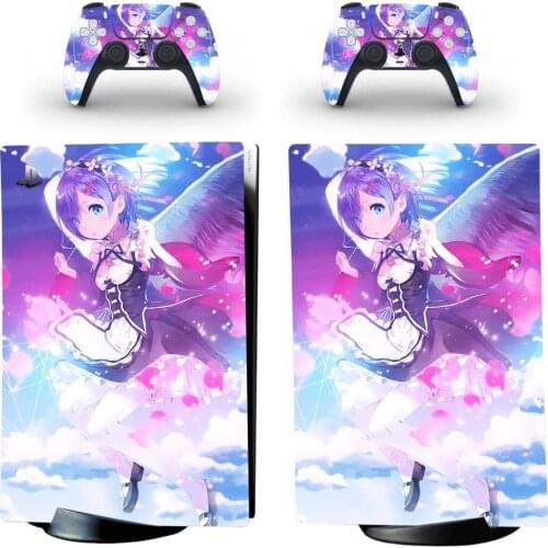 Re:Life in a different world from zero PS5 Disc Skin Sticker Cover for Console and Controllers PS5 Skin Sticker Decal Vinyl