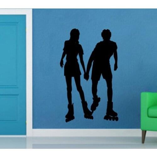 Roller Skating Wall Sticker Decal Posters Vinyl Wall Decals Pegatina Decor Mural Skating Car Inline Roller Skating Decal Sticker