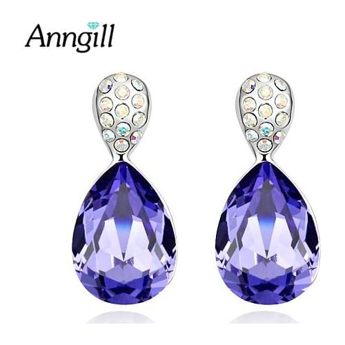 ANNGILL Fashion Drop Earrings for Women Crystals from Swarovski Dangle Earing Statement Wedding Jewelry Bijoux WHOLESALE