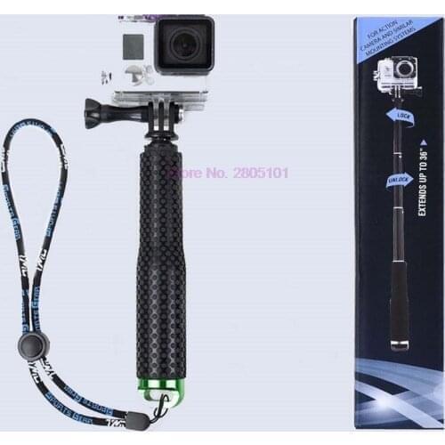 50pcs tripod 19 Inch Extendable Camera Selfie Stick Action Camera Handheld Monopod for Gopro HERO 5/2/3/3+/4 for SJ4000