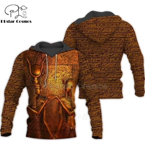 Mysterious retro ancient Horus Egypt goddess Pharaoh 3d printed hoodies Sweatshirt funny Halloween cosplay apparel women men