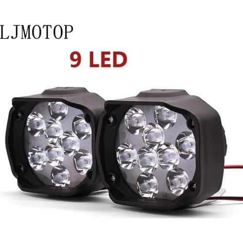 Universal Motorcycle Led Lamp 1000LM With Switch Headlight Waterproof Auto Fog Spot Headlight Lamp Accessories Free Shipping