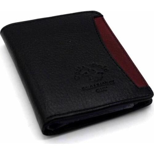 West Polo Transparent Card Holder Wallet with Black Paper Money Compartment