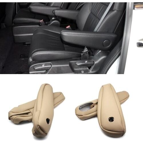 For Honda Odyssey 2015 2016 2017 Microfiber Leather Car Interior Front / Middle Seat Armrest Handle Cover Protection Trim
