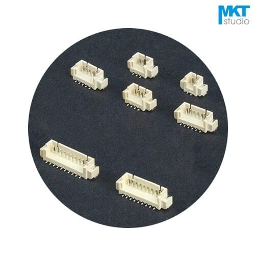 100Pcs Vertical SMD 1.25mm Pitch Male Box Header Wafer Sample 2P 3P 4P 5P 6P 7P 8P 9P 10P 11P 12P