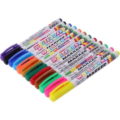 12 Colors Whiteboard Marker Non Toxic Mark Sign Fine Nib Set Supply 32CB