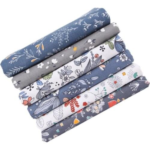 6 Sheet Muti sizes Apparel Fabric Cartoon Print Cloth Material Cotton DIY Handmade Patchwork Sewing Supplies-Plants Series