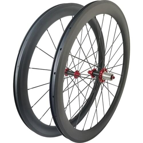 700C 50mm Deep Ceramic Bearing Clincher V Brake Road Bike Carbon Wheels 25mm Wide 20H 24H Powerway R51 Road Rim Brake Wheelset