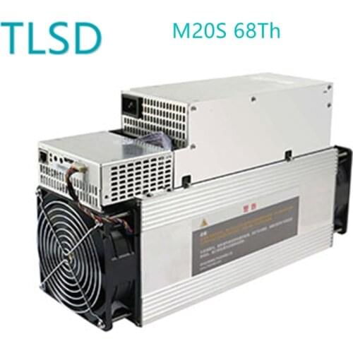 Used TLSD Whatsmine Technology MicroBT M20S 68Th SHA -256 ASIC miner with power supply 3260W