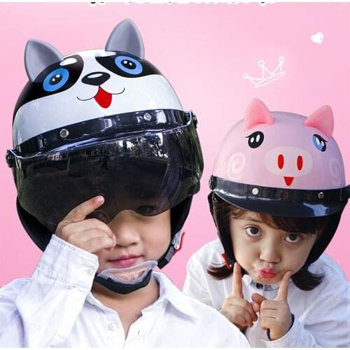Childrens Motorcycle Half Helmets Boys Girls Kids Four Seasons Universal Cute Child Safety Head Hat Baby Cartoon Bike Helmet