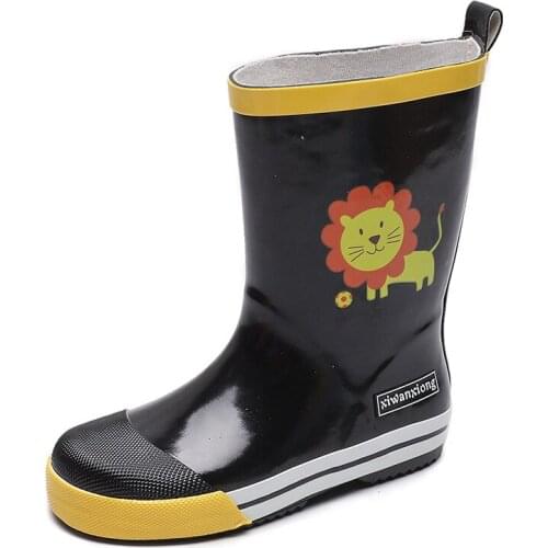 Children Rain Boots Boy Girl Waterproof Shoes New Cartoon Dinosaur Fashion Cuhk Kids Rubber Rain Boots Non-slip Baby Water Shoes