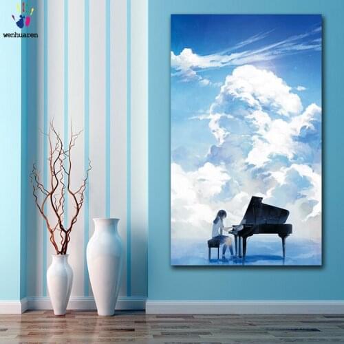 DIY colorings pictures by numbers with colors Piano playing at the beach picture drawing painting by numbers framed Home