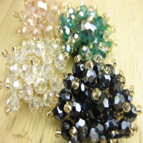 Hot Sale 10pcs/lot 2.5cm crystal button Rhinestone Button Flatback flower Button Wedding Button Crystal DIY Accessories YK96