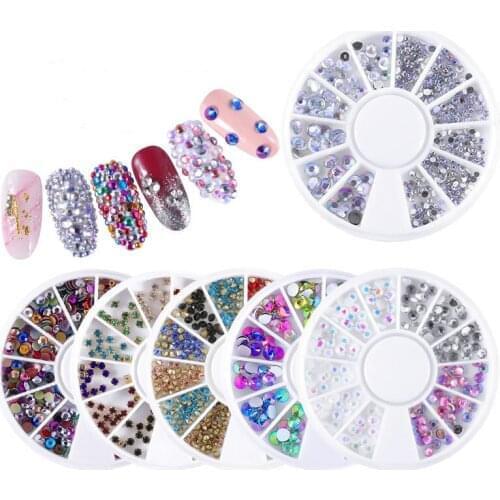 Twinkle Resin Jewelry Stuff Metal Rivet Heart Star Crystal Nail Art Ab Round Diamonds Accessories Bows Pearls Mini Beads Decor