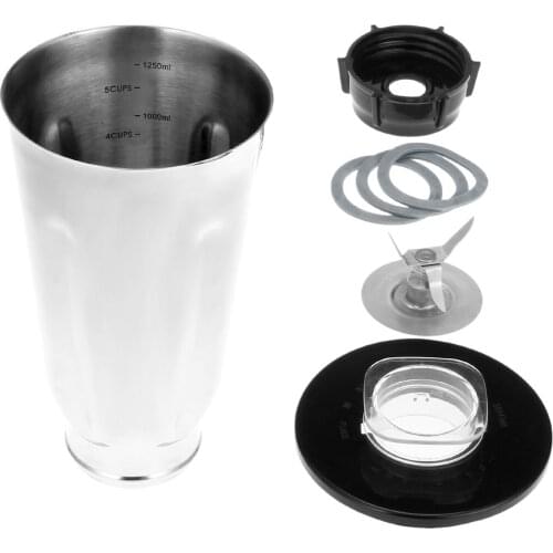 5 Cup Stainless Steel Blender Jar Set Blender Cup Lid Blade Base Gasket Set Fits For Oster Blenders And Kitchen Centers