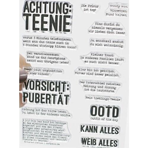 German Clear Stamp Or stamp for DIY Scrapbooking/Card Making/Kids Fun Decoration Supplies A780