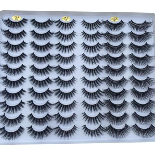NEW 3D Mink Lashes 5/30 Pairs Natural False Eyelashes Fluffy Soft Wispy Volume Dramatic Long Cross Eyelash Extension Makeup