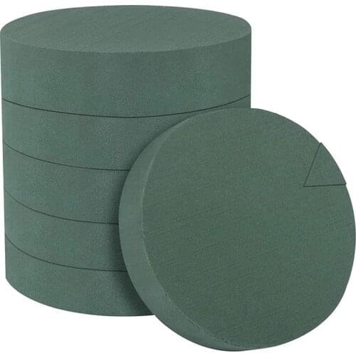 HOT-6Pcs Flower Foam Blocks,6.5Inch Round Dry Floral Foam for Artificial Flowers,for Wedding Aisle Flowers,Party Decoration