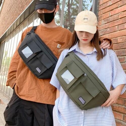 2021 New Men Waist Pack Casual Canvas Bag Large Capacity Anti-Theft Chest Bags Outdoor Unisex Hip Fanny Pack Crossbody Pouch