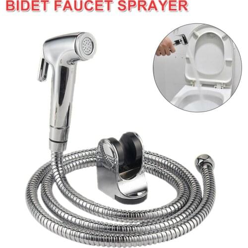 Toilet Hand Bidet Faucet Bathroom Bidet Shower Sprayer 1.5M Hose Tank Hooked Holder Easy Install for Womens Health Protection
