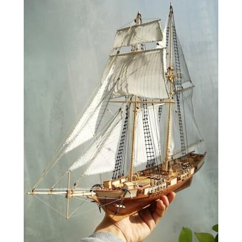 Sailboat model assembly kit scale 1:96 Harvey Sailboat Model Kit