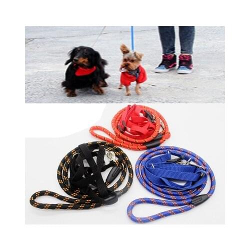 Dog Collar Long Nylon Leash Rope Running Walk Train Puppy Personalized Tag Harness With Leash Lead For Small Large Pets Cat