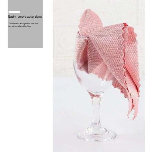 Special Fish Scale Wipes For Glass Cleaning Housework Cleaning Cloth kitchen towel kitchen dish washing cloth 10PCS/SET