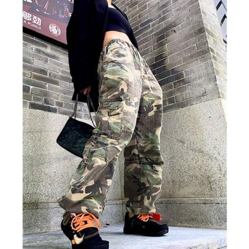 Lovers Streetwear Women Cargo Pants Fashion Summer Casual Loose High Waisted Pants Plus Size Korean Style Bottom Pants Harajuku
