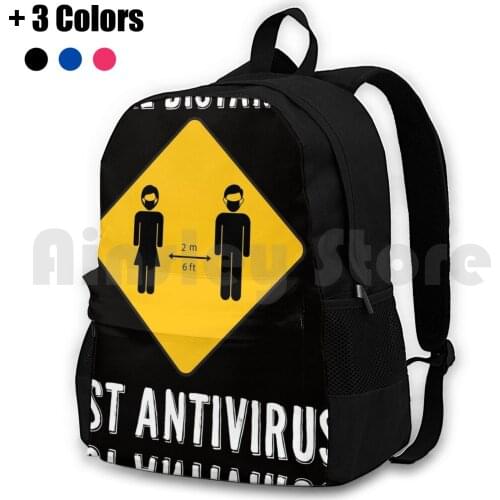 Funny Social Distancing Outdoor Hiking Backpack Waterproof Camping Travel Social Distancing Funny Social Distancing Funny