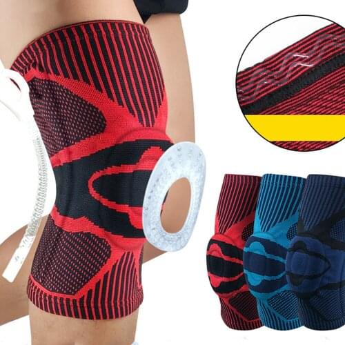 1 PCS Sports Fitness Protector Brace Silicone Spring Knee Pad Running Basketball Compression Relieve Knee Joint Injuries Support