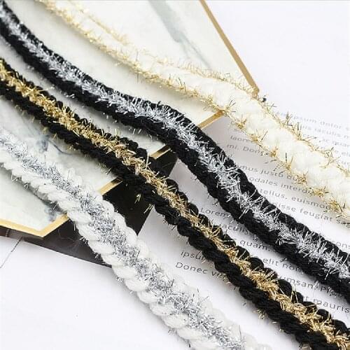 YACKALASI 12 YdsCentipede Braided Trims Diy GIMP Lace Appliqued Crochet Ribbons Nylon Dress Light Decoration 1.6cm Wide