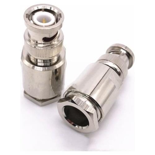 10pcs Q9 BNC Male Plug Clamp For RG8 LMR400 RG213 RG165 7D-FB Cable RF Coaxial Adapter Connector