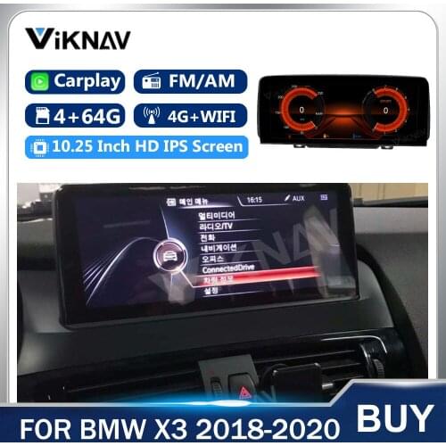 2 din 4+64GB Android Multimedia player Car Radio for BMW X3 2018-2020 GPS Navigation Stereo Receiver Head Unit HD IPS Screen
