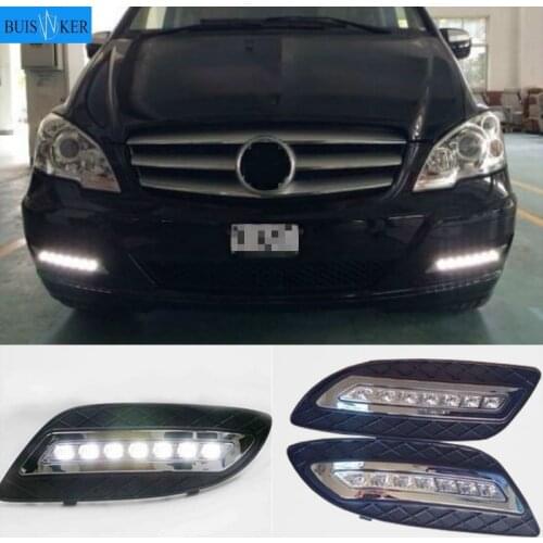 2Pcs Car LED DRL Fog Lamp Decoration Running Light For Mercedes Benz viano 2011 2012 2013 2014 12V Daytime Car Light