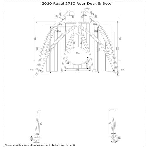 2010 Regal 2750 Rear Deck & Bow Pad Boat EVA Teak Decking 1/4" 6mm