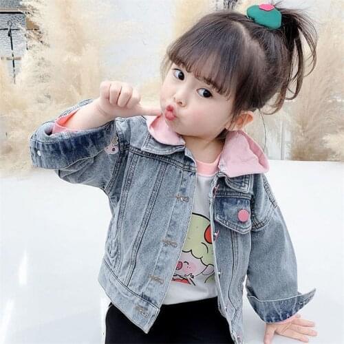 2021 Cute Cartoons Jean Spring Winter Coat Outerwear Top Children Clothes School Kids Costume Teenage Girl Clothing High Quality