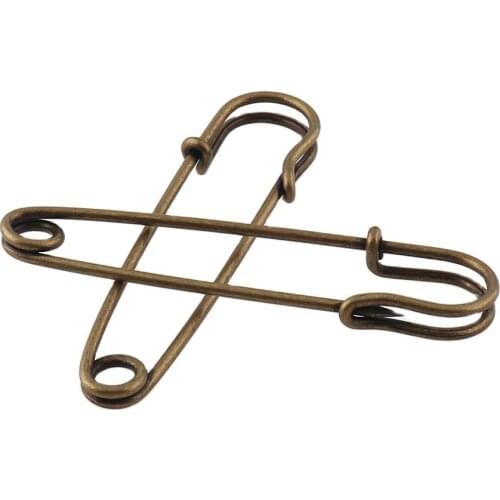 30PCS 70mm Large Silver Metal Safety Pins Brooch Shawl Sweater Buckle Wool Weaving Tools Materials Sewing Needles Sweing Tools