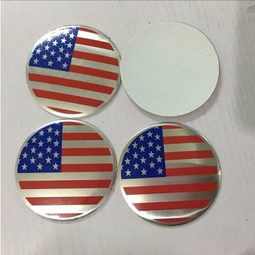4pcs 56.5mm America USA Nation Flag Car Door Wheel Center Hub Caps Cover Rim Sticker emblem Badge for bmw benz audi car Styling