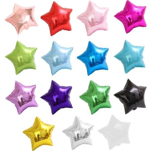 50 Pieces 18inch PENTAGRAM Foil Balloons Star Ball Helium Ballon Birthday Party Wedding Decorations Party Globos Supplies