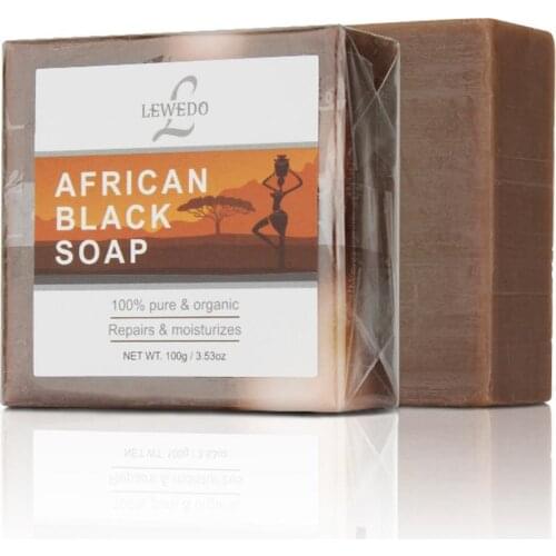 African Natural Black Soap Antibacterial Whitening Soap Treatment Acne Skin Face Body Skin Care Soap