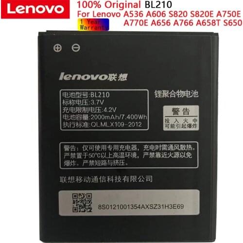 Newest High Quality BL210 for Lenovo A536 A606 S820 S820E A750E A770E A656 A766 A658T S650 Phone Replace battery