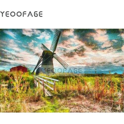 DIY Diamond Painting Cross Stitch Pattern 5D Diamond Embroidery Windmill landscape Mosaic Picture Resin Full Drill Home Decor