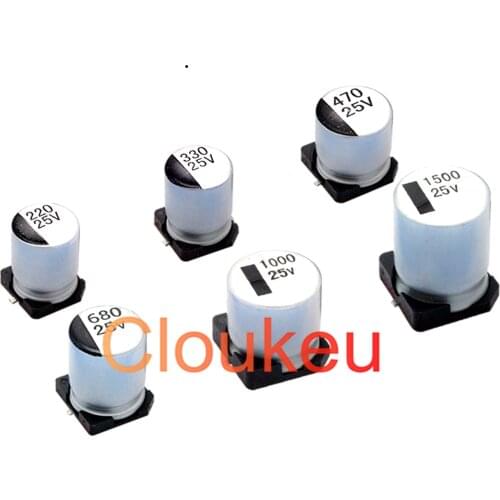 8*10.5mm SMD Aluminum Electrolytic capacitor 6.3V 10V 16V 25V 35V 50V 100uF 220uF 330uF 470uF 1000uF