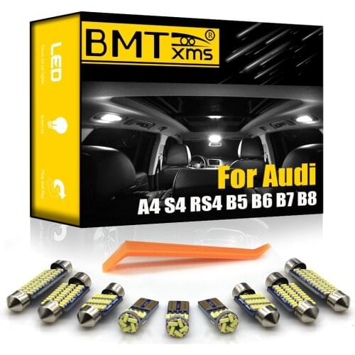 BMTxms Canbus For Audi A4 S4 RS4 B5 8D B6 B7 8E B8 8K Quattro Sedan Avant 1996-2018 LED Interior Map Dome Light Auto Accessories