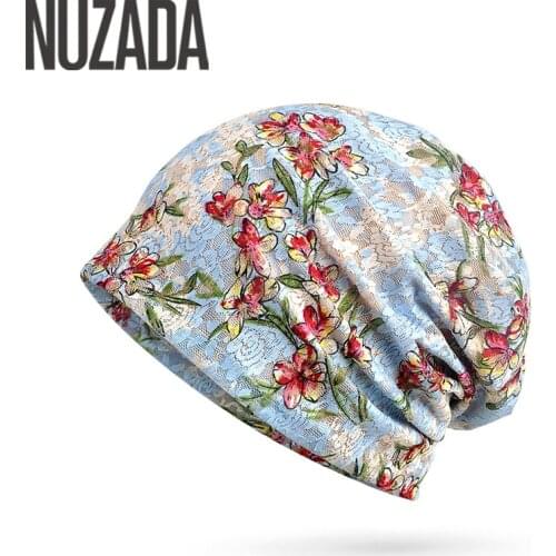 Brand NUZADA Spring Summer Autumn Men Women Knitted Caps Skullies Beanies Thin Lace Hedging Cap Bonnet Hat Breathable