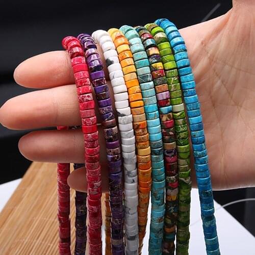 Natural Stone Beads For Jewelry Making Wafer Semi-precious Stone Loose Beads DIY Necklace Bracelet Handiwork Accessory