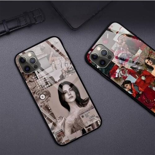 Sexy singer model Lana Del Rey Phone Case Tempered Glass For iPhone 12 Pro Max Mini 11Pro XR XS MAX 8 X 7 6S 6 Plus SE 2020 case